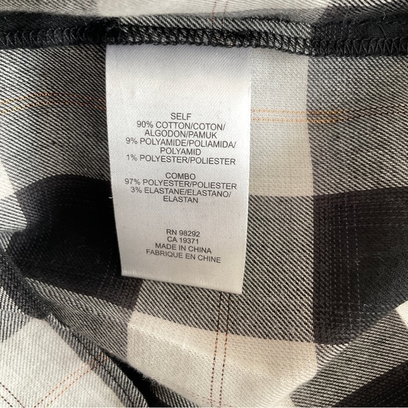 NWT Tibi Plaid Crew Neck Top Black & White Oversize XS - Picture 12 of 12